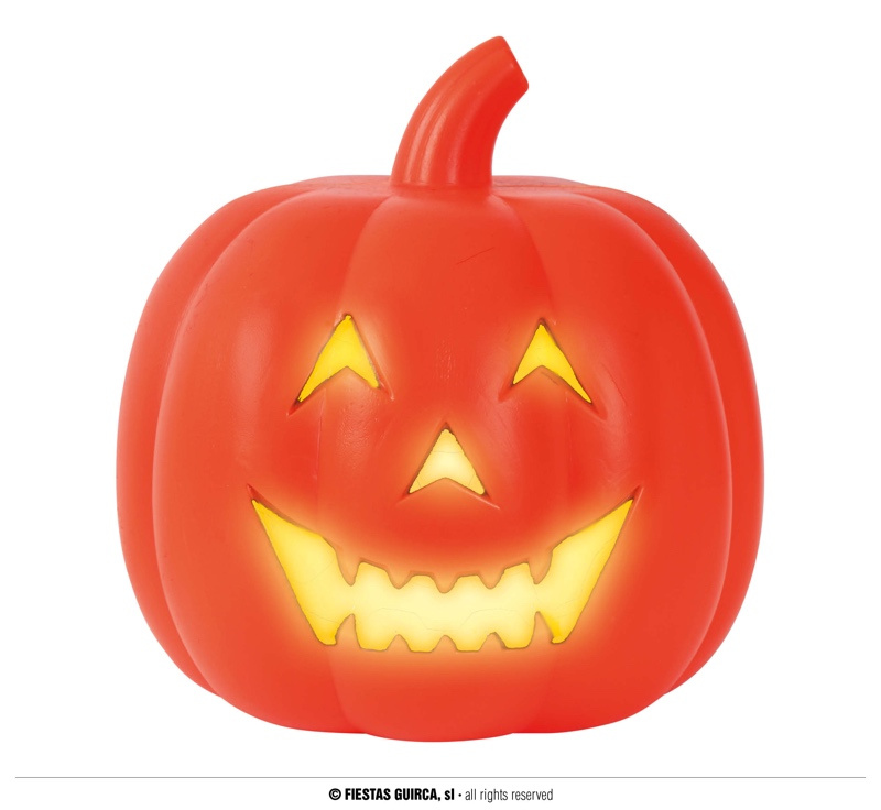 Calabaza  luz y sonido 32 cms plastico