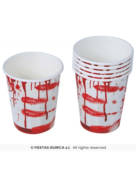 Blister 8 copos de sangue 10 cms.