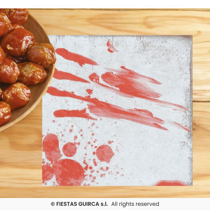 Pack de 20 guardanapos de sangue 33x33 cms.