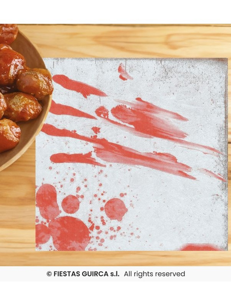Pack de 20 guardanapos de sangue 33x33 cms.