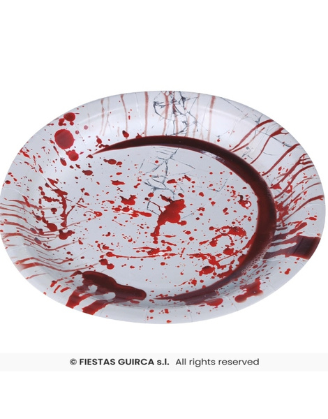 Blister 8 pratos de sangue 23 cms.