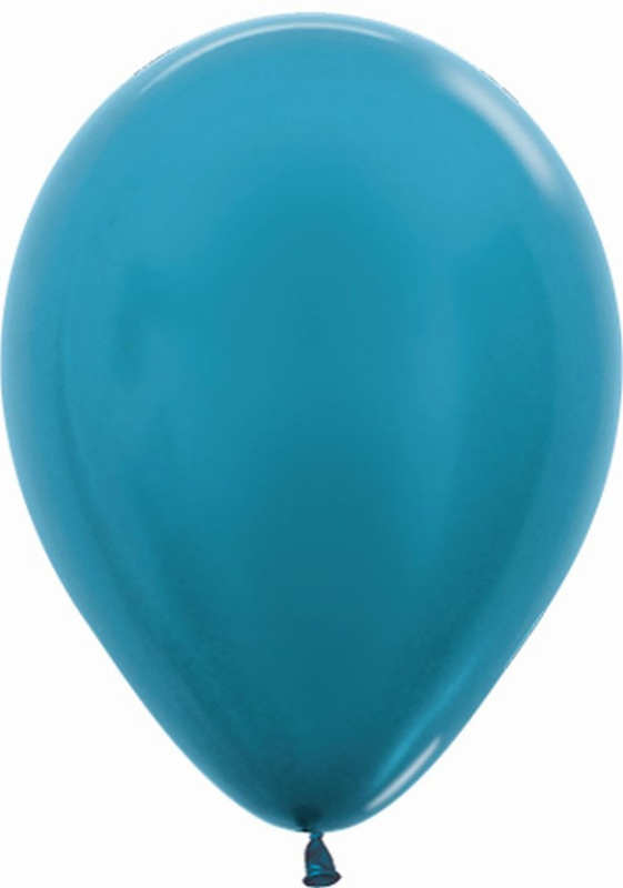 Bolsa 100 Globos Azul Caribe Metalizado