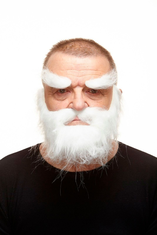Cejas, barba y bigote blanco deluxe