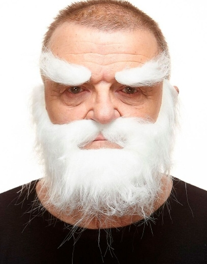 Cejas, barba y bigote blanco deluxe