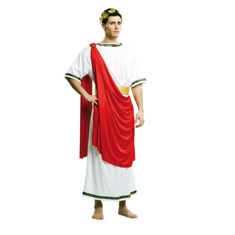 Disfraz César Túnica roja hombre