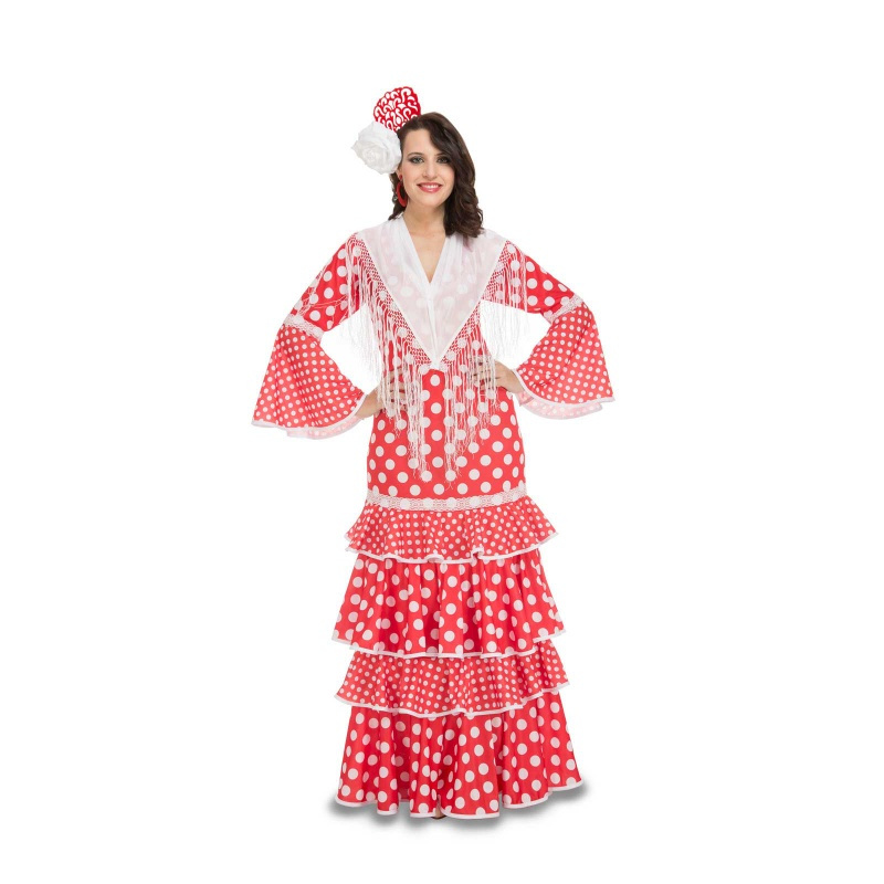 Disfraz de Flamenca rojo mujer