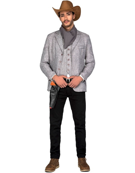 Disfraz Pistolero Gris para hombre