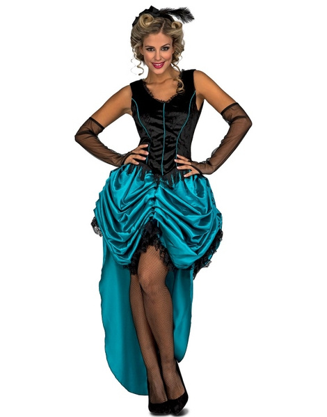 Disfraz Chica azul Saloon muje rML