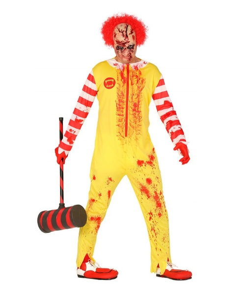 Disfraz Payaso Burguer Zombie  hombre