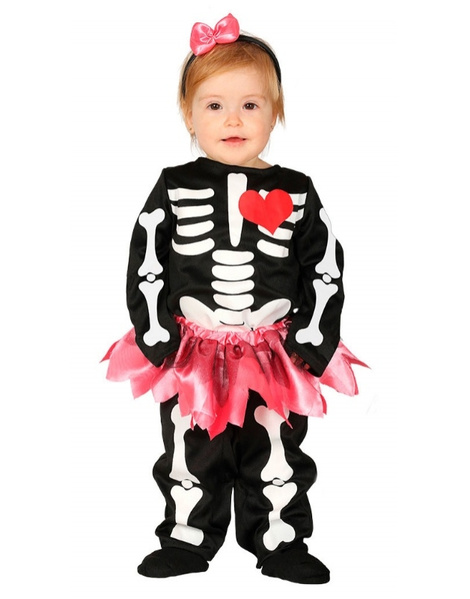 Disfraz de Esqueleto Bebé Niña para Halloween