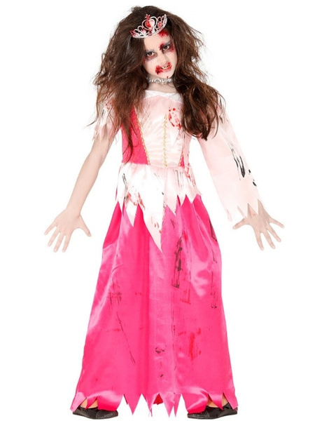 termómetro datos Cita Disfraz Princesa Rosa Zombie Niña - Trajes de zombie