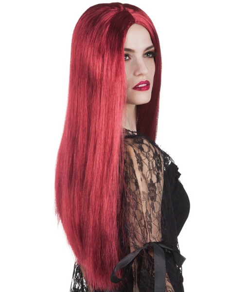 Peluca roja larga Mahogany