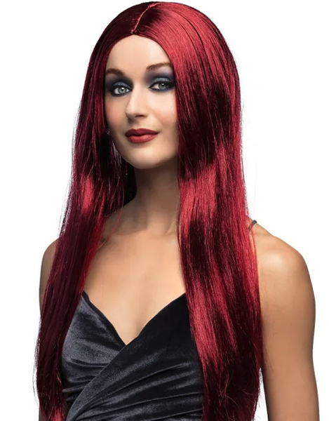 Peluca roja larga Mahogany