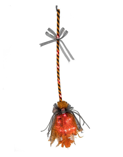 Escoba Bruja con luz Deluxe colores 90cm
