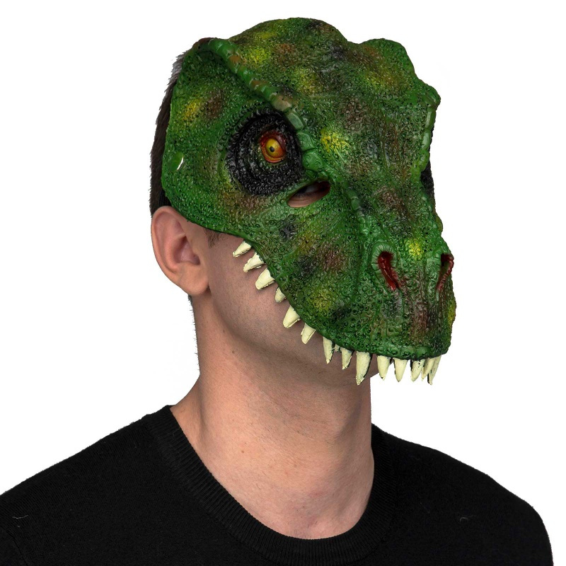 Máscara Dinosaurio T-rex verde