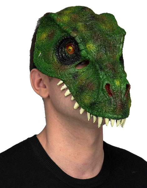 Máscara Dinosaurio T-rex verde