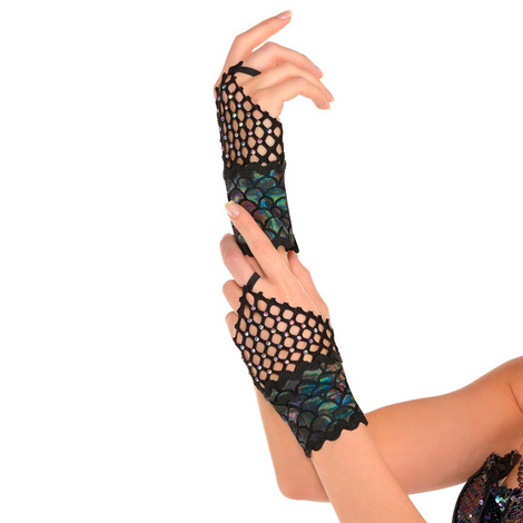 Guantes rejilla sirenita deluxe adulta
