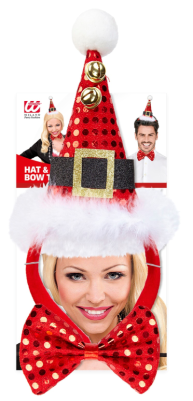 Mini sombrero diadema + pajarita