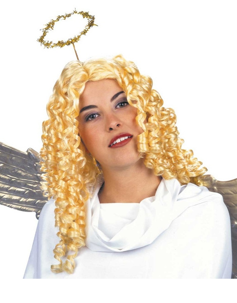 Peluca Angel con tirabuzones lujo