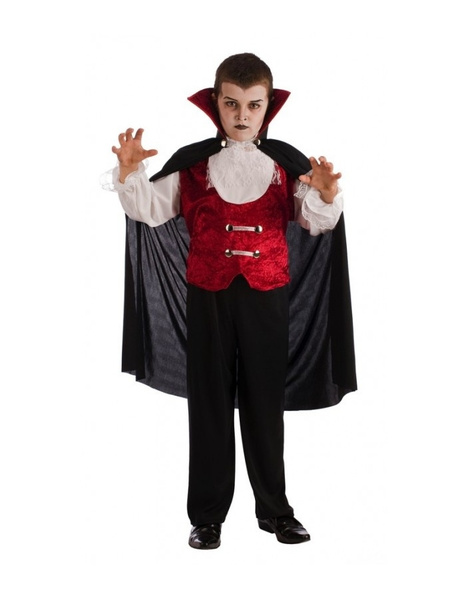 Capa De Vampiro Drácula Dentadura Sangre Halloween Infantil