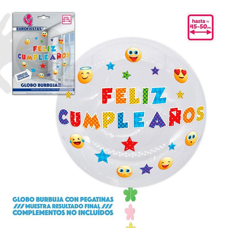 Balão de bolhas + Emojis adesivos