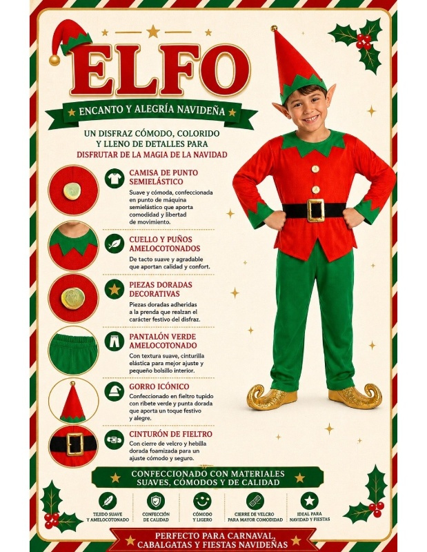Fato de elfo para menino