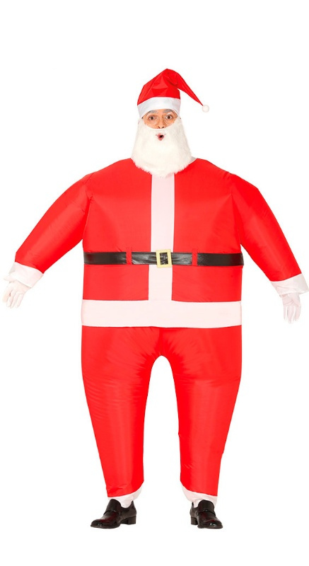 Disfraz Papa Noel hinchable para hombre