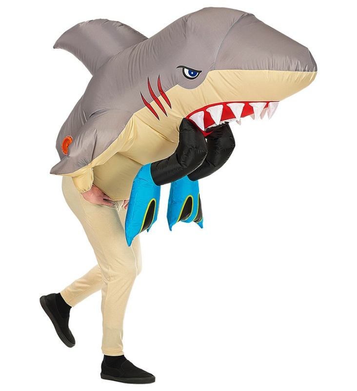 Disfraz Tiburón atacando hinchable