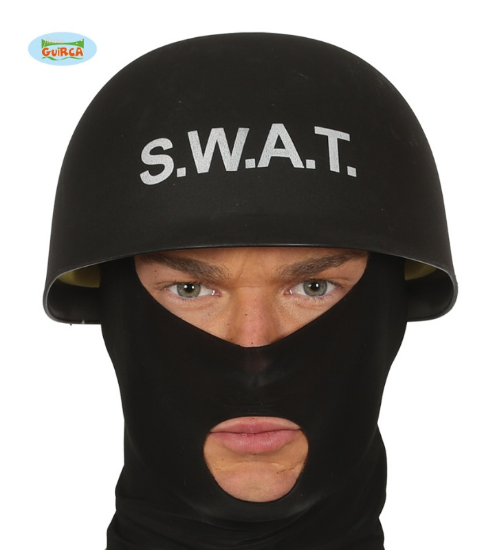 Casco S.W.A.T. negro para adulto