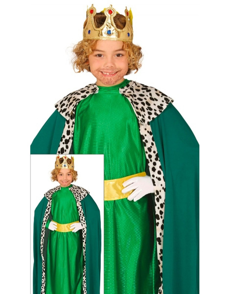 Traje Rey Mago verde para niño