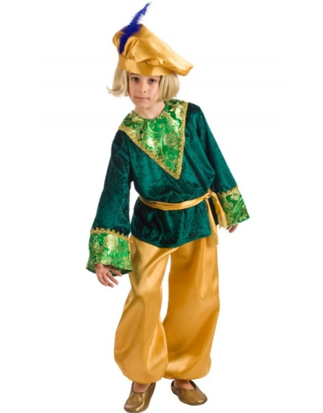 Traje Paje Gaspar verde  infantil