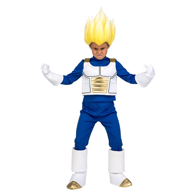 Disfraz Saiyan Vegeta con peluca niño