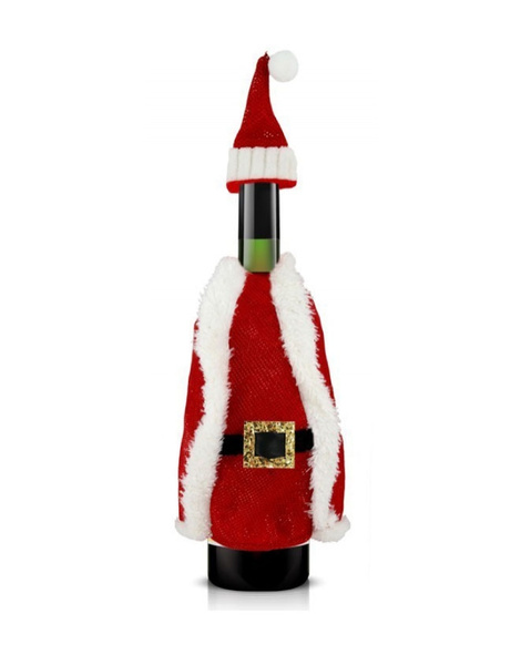 Funda Botella Papa  Noel Lurex