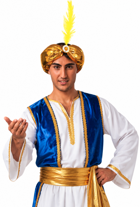 Turbante de página em ouro ou prata