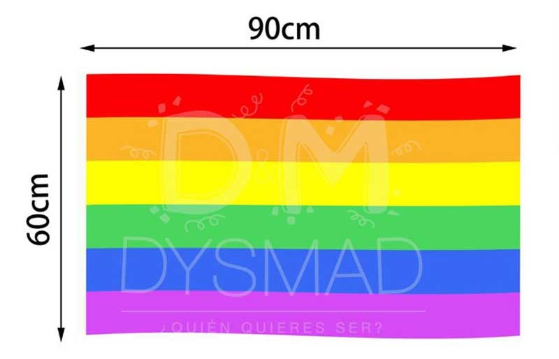 Bandera multicolor orgullo gay 60x90cms.