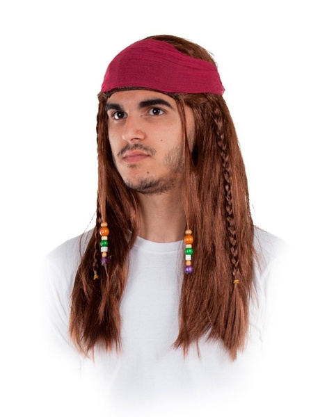 Peruca de pirata com lenço