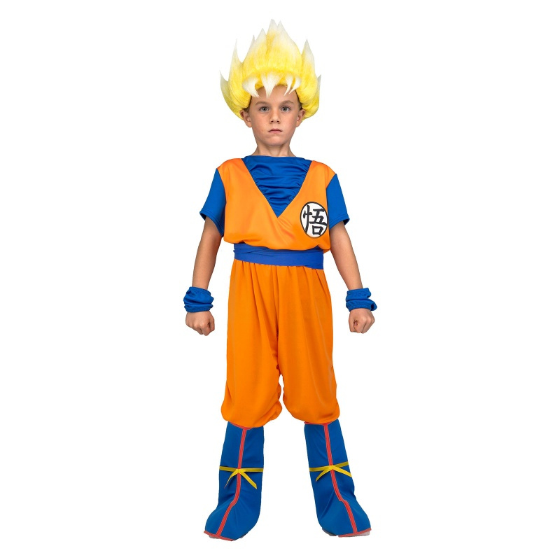 Disfraz de Saiyan Goku con peluca niño