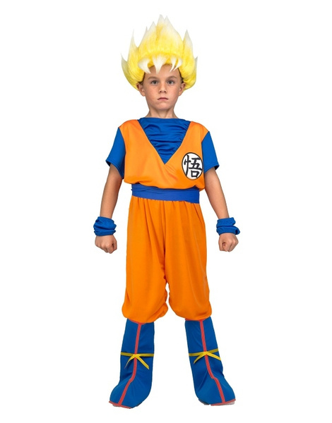 Disfraz de Saiyan Goku con peluca niño