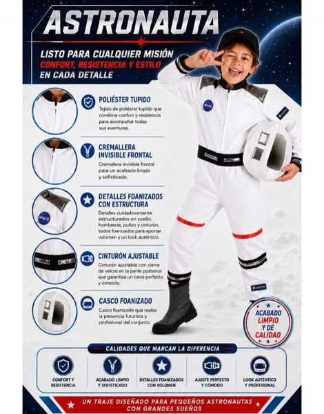 Fato de astronauta para menino