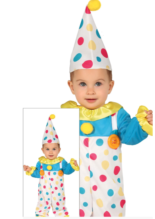 Disfraz Payaso lunares para bebés