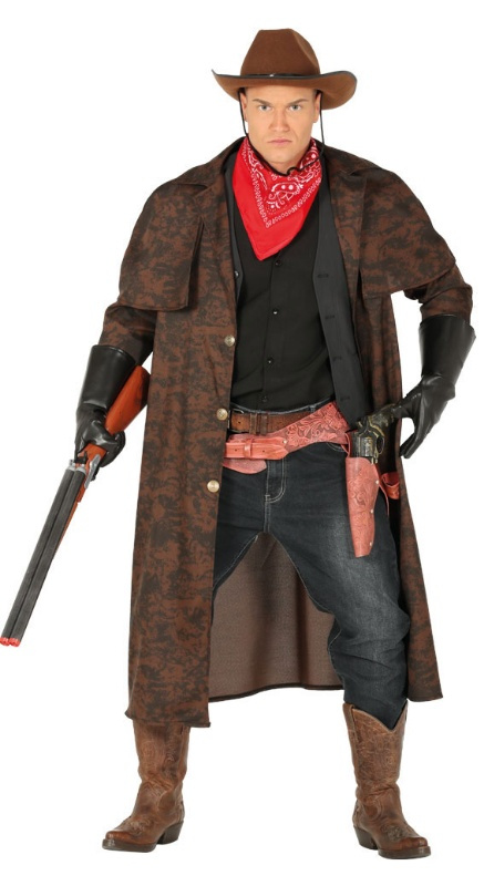 Disfraz Abrigo cowboy adulto