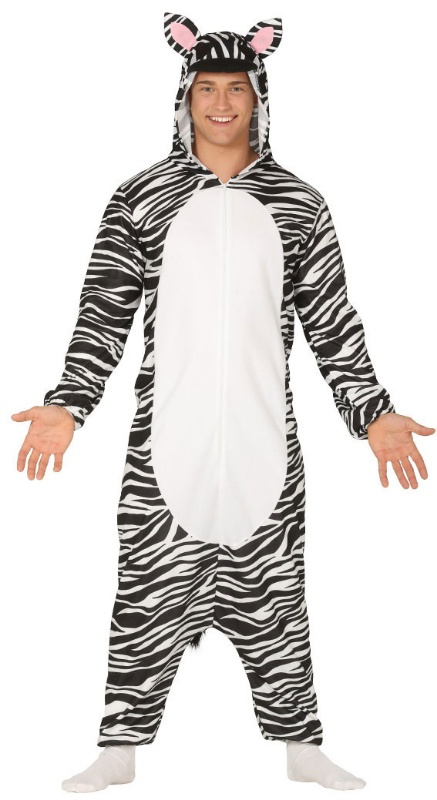 Fato de pijama unissex adulto para zebra