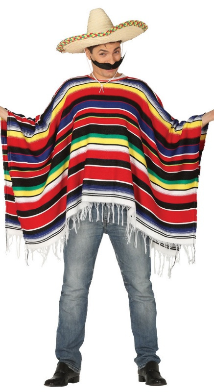 Disfraz Poncho mejicano adulto unisex