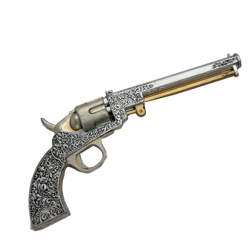 Revolver Steampunk plateada foam