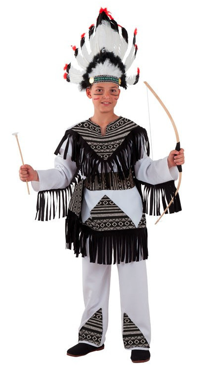 Fato de cherokee indiano para menino
