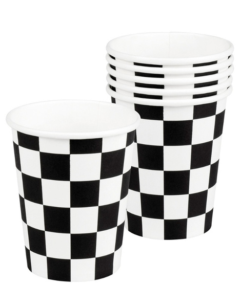 Vasos Racing 25 cl.  desechables 6 uds.