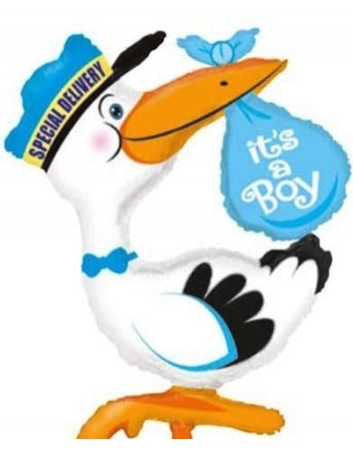 Folha de Balão 60 "Stork É um Menino