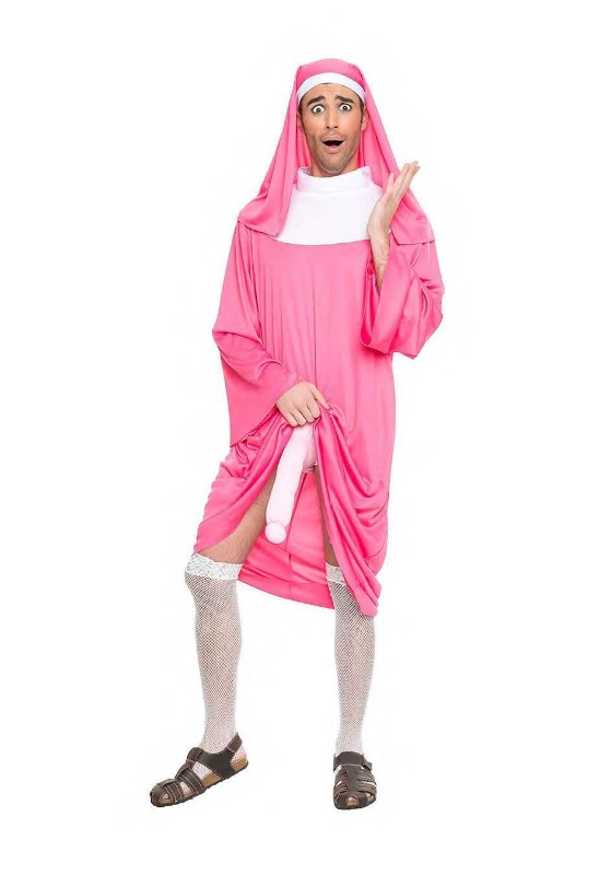Disfraz monja rosa para hombre