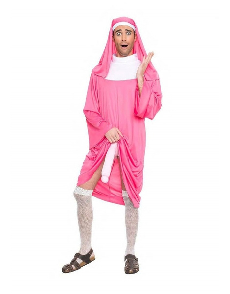 Disfraz monja rosa para hombre