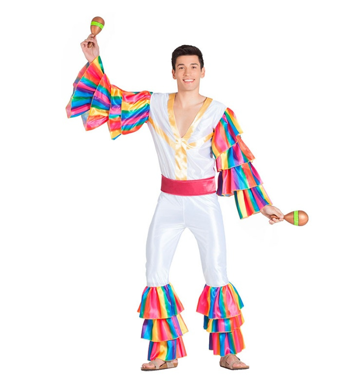 Disfraz Rumbero blanco para hombre